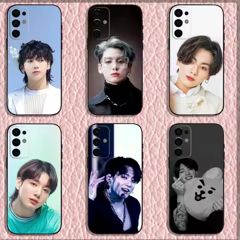 Kpop J-JungKookS-S Phone Case For Samsung S24,S21,S22,S23,S30,Ultra,S20,Plus,Fe,Lite,Note,10,9,5G Black Soft Shell