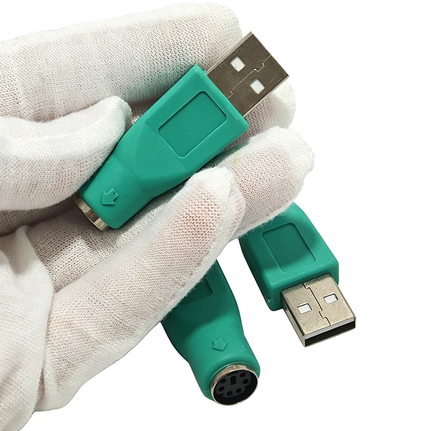 2pcs PS/2 Female to USB Male Adapter Converter Connector For PC Computer Keyboard Mous