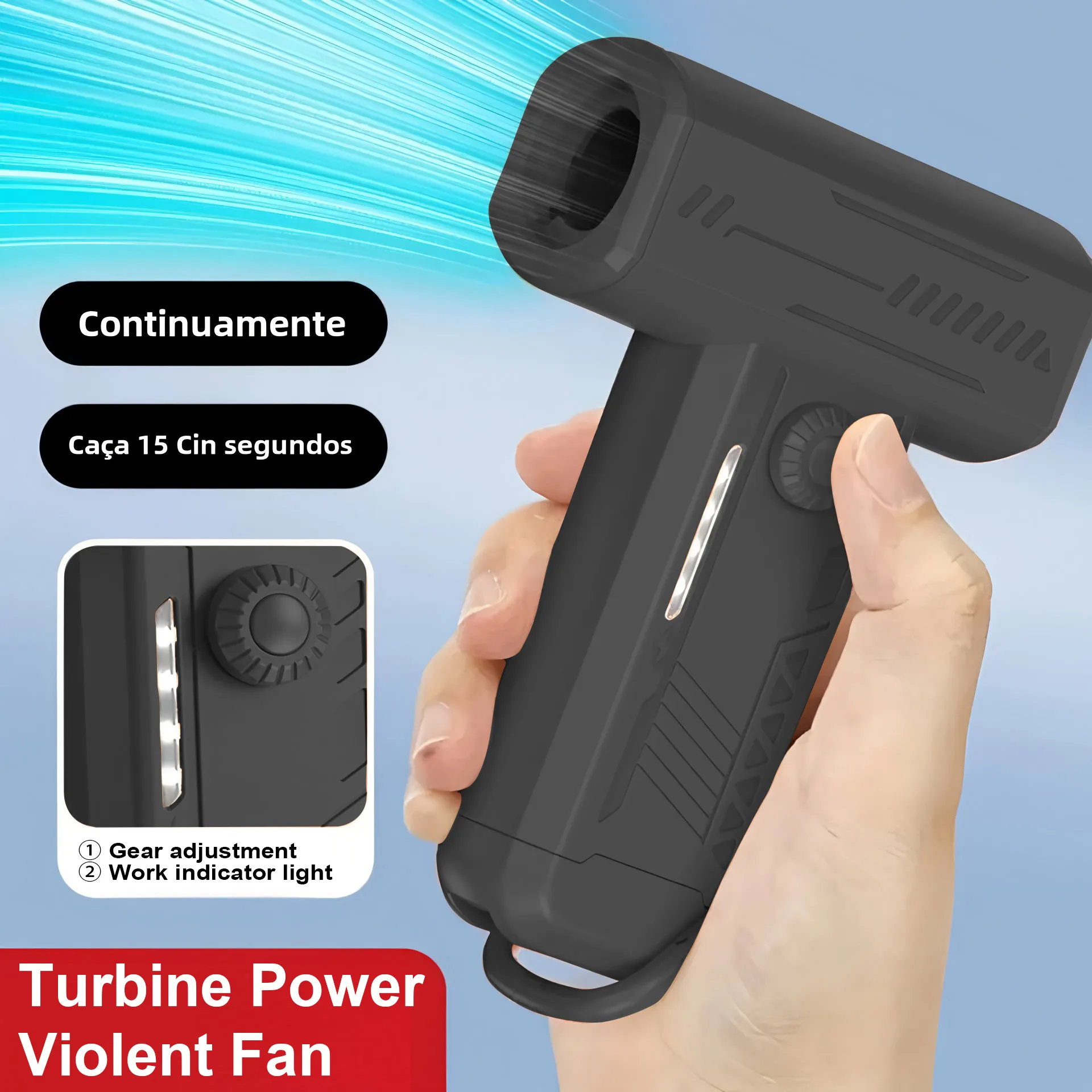 Newest Mini Turbo Jet Fan Turbo Violent Fan 130,000RPM Powerful Blower 45m/s High Speed Duct Fan Electric Air Duster Dryer