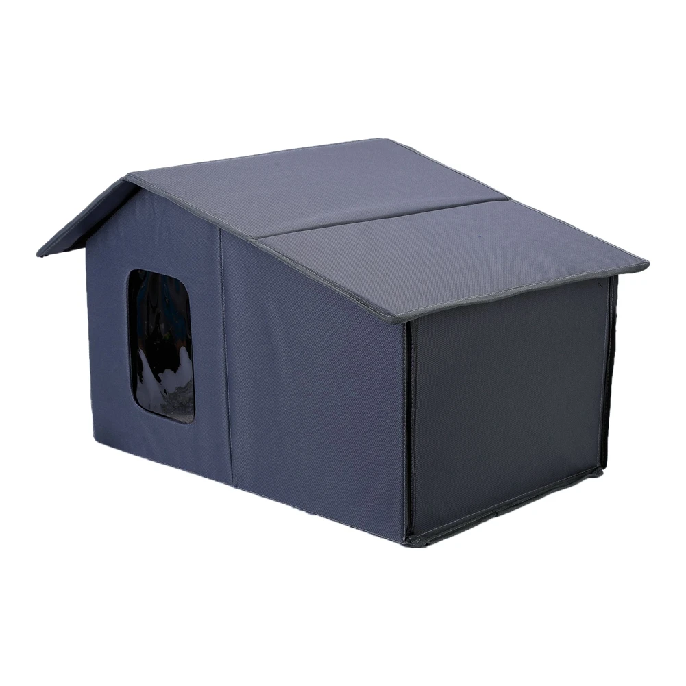 Pet Shelter Foldable Warm Cat House for Outdoor Cats Cat Bed Cats Dogs Shelter Weatherproof Cat Cave Keep Warm A