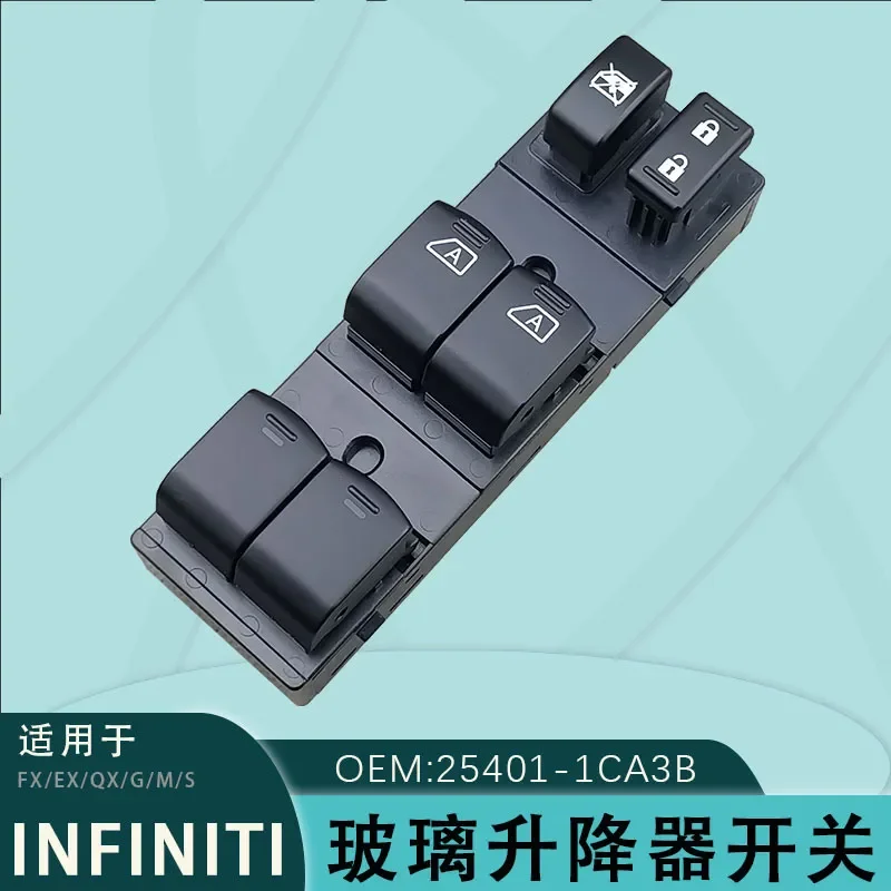For 2009-2010 Infiniti FX35 Window Glass Lifter Switch Master Control Panel 25401-1CA3B 25401-1CA0B Auto Parts