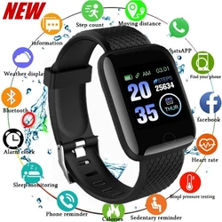 Smartwatch esportivo para homens e mulheres, 116Plus, tela sensível ao toque completa, relógio de fitness, IP67 impermeável, bluetooth, android, ios, novo