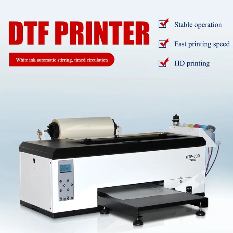 Goosam Heat Transfer Desktop T Shirt Printing Machine 30cm DTF Printer for PET Film Printing