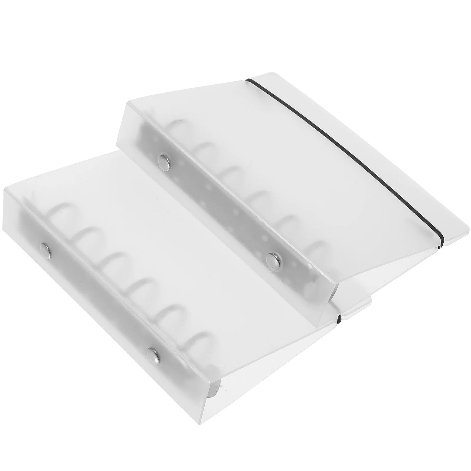 

2 Pcs Transparent Loose-leaf Book Binder 6 Ring Binders Cute for School Aesthetic Pp Document Organizer Folder