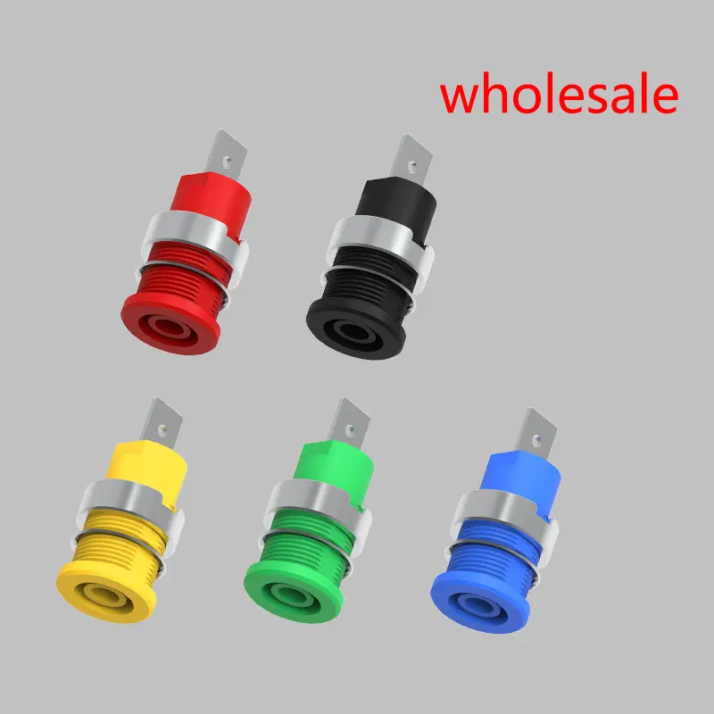 

20PCS Banana Socket 32A Panel Mount Terminal Block, 5 Colors Insulated Panel Mount Connector for Amplifier/Arduino Projects