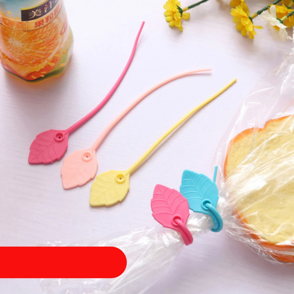 

10 Pcs 7 Silicone Ties Inch Food Sealing Clips Food Sealing Clip Reusable Cable Organizers Random Kitchen Use