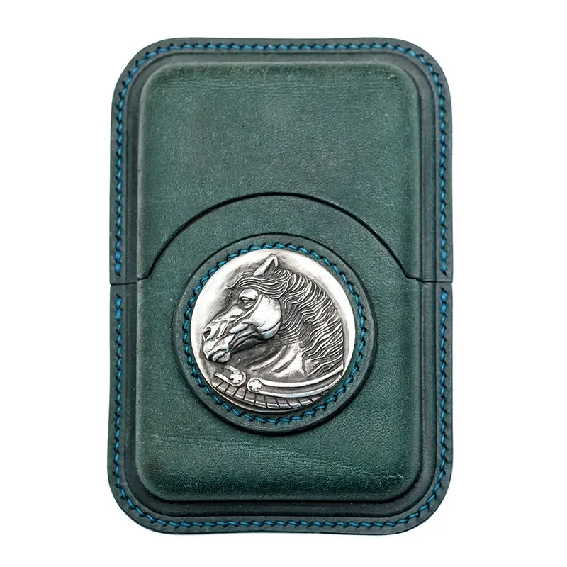 Cigarette case Imported vegetable tanned leather, hand-sewn boyfriend gift cigarette case