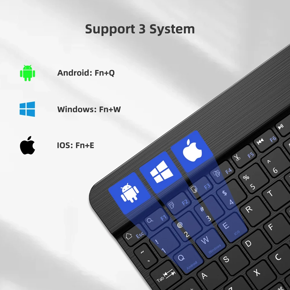 EMTRA 2025 New Bluetooth Wireless Keyboard Multi Functional Operation For IOS Android Windows Tablet For iPad Mini Pro Keyboard