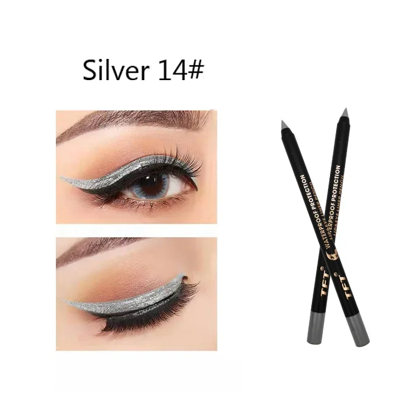 3 In 1 Matte Oogschaduw Eyeliner Pen 15 Kleuren Waterdicht Blijvende Shimmer Liggen Zijderups Oogschaduw Lip Liner Make-Up Cosmetische