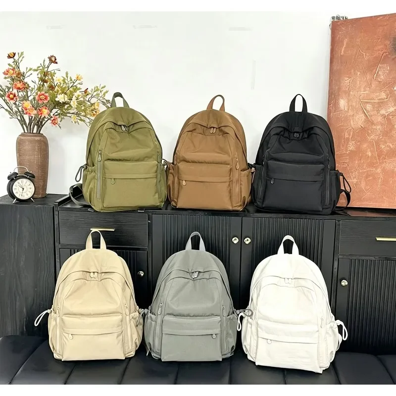 Classic and practical women's backpack, high-quality commuter backpack, simple and lightweight, college student backpack