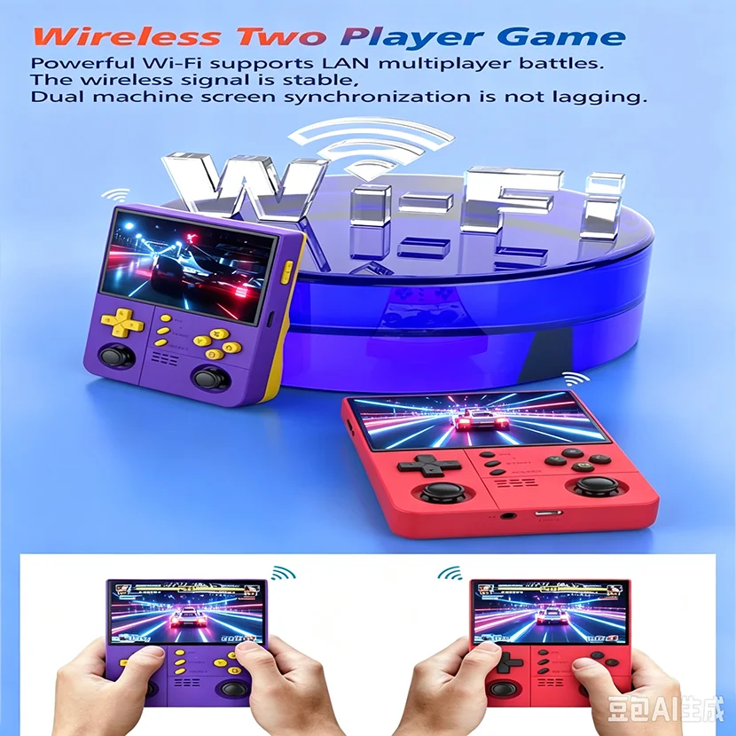R40XXProMax Retro Handheld Game Console 4.2 Inch IPS 4500mAh Open Source Linux System Supports Classic Gaming System Formats.