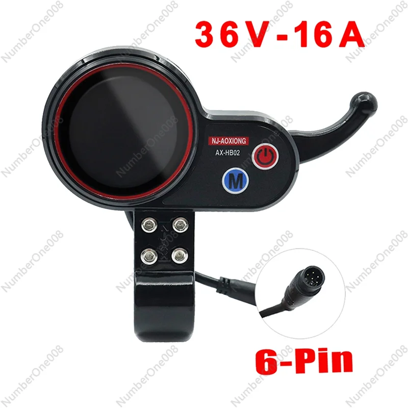 -AOXIONG AX-HB02 Electric Scooter Dashboard Meter 36V 48V Adjustable 6PIN for Electric Scooter