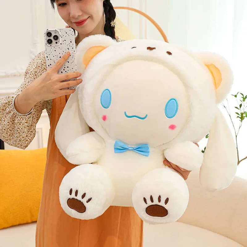 Kawaii Sanrio Character Plush Toys Cinnamonroll Pochacco Kuromi  Plushies Doll Cos Bear Cute Toys Children Birthday Gifts