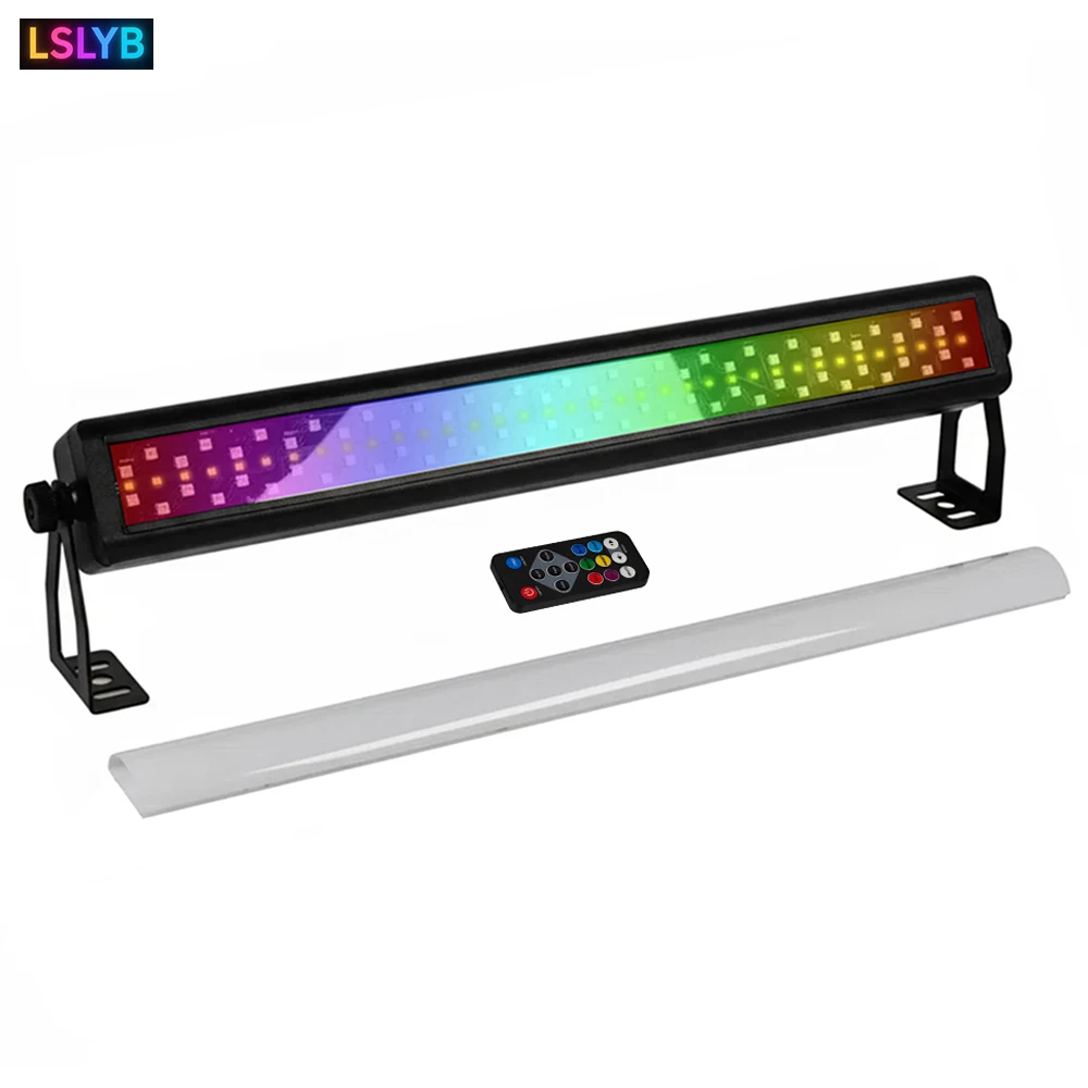 

40 Вт светодиодные сценические пиксельные светильники, RGB + W, стробоскопические пиксельные светильники с эффектом 2 в 1, настенные светильники 108 светодиодов, длинная полоса, сценическое освещение для дискотек