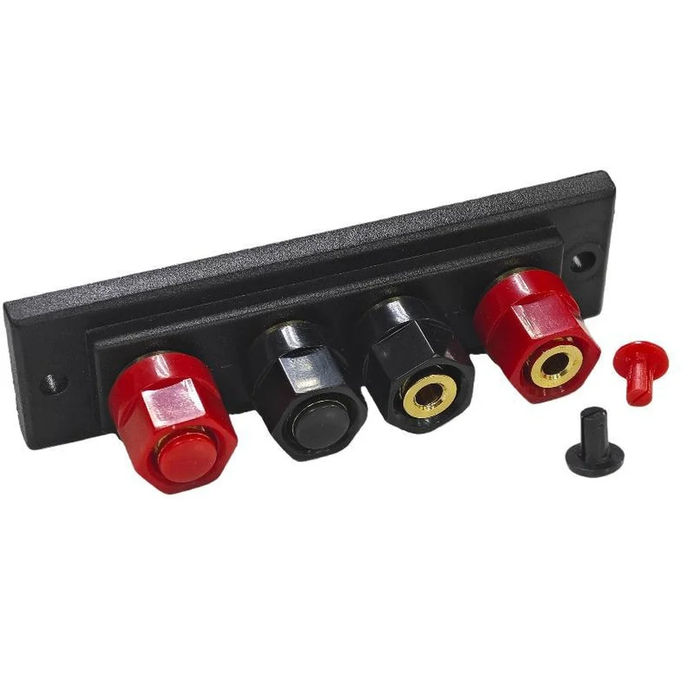 1pc Audio Speaker Terminal Output 4 Position Terminal Soundbox Speaker Wiring Board For Home Audio Systems