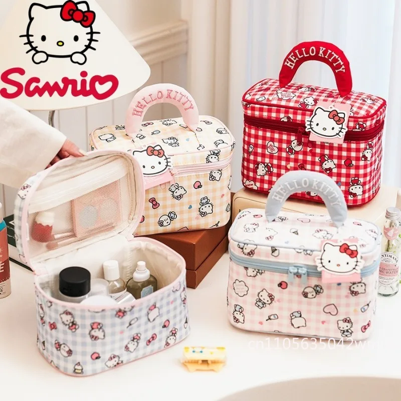 Hellokitty New Women's Cosmetic Bag Fashionable High Quality Cosmetic Storage Bag Cartoon Multifunctional Portable Storage Bag