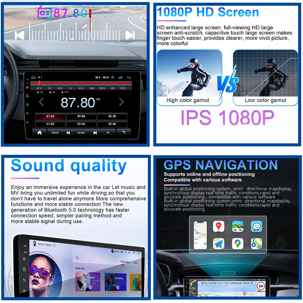 For Ford Fiesta Mk 6 2008 - 2019 TS10CPU Android 16 Car Radio