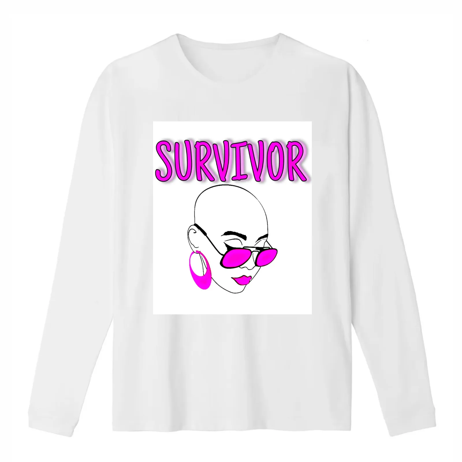 Cancer Survivor Bald is Beautiful T-Shirt Summer Casual Cotton Tee Oversized Streetwear Tops Vintage Graphic Print