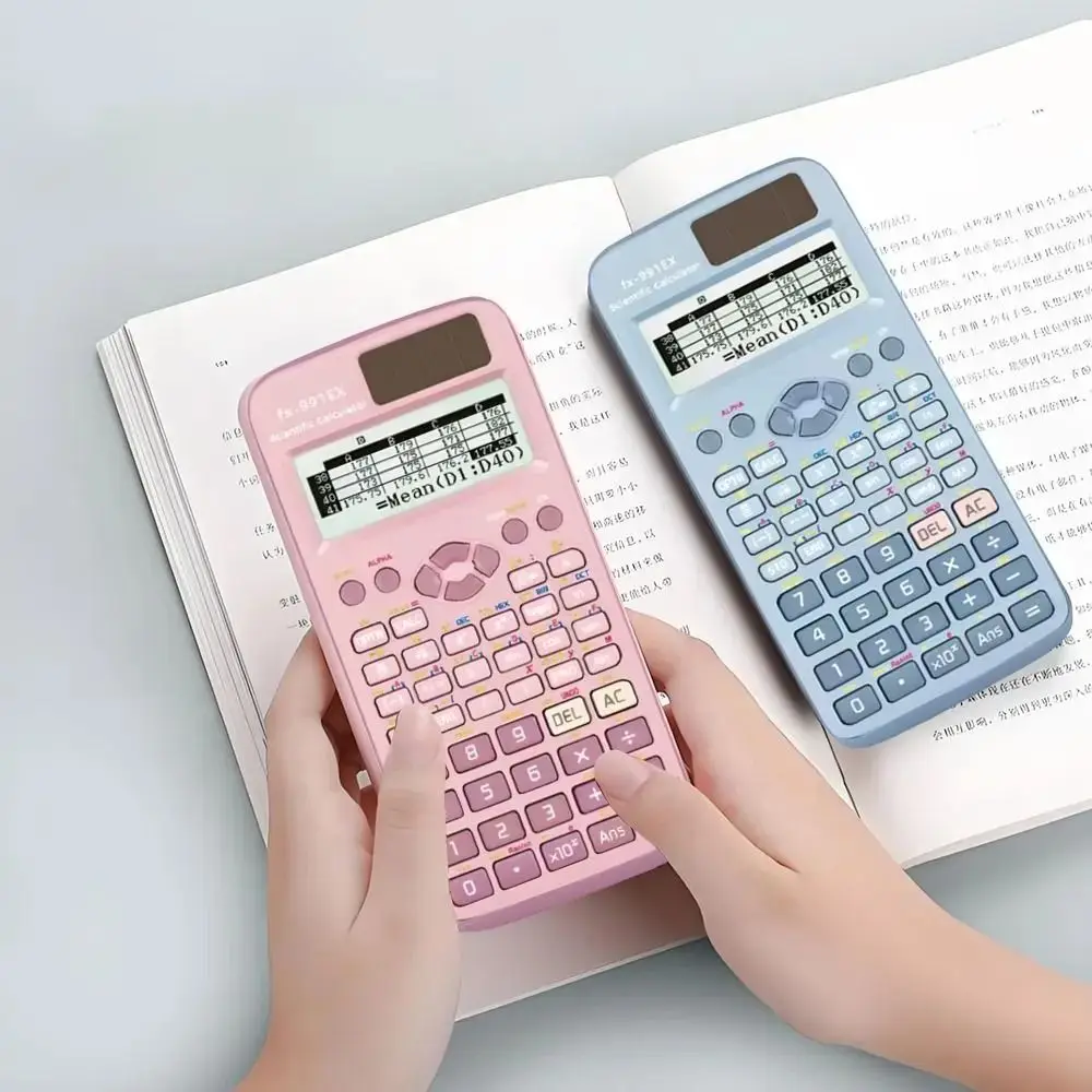 

Battery Power Scientific Calculator 552 Functions Pink/blue/black FX-991EX Calculator Multifunctional Advanced Features