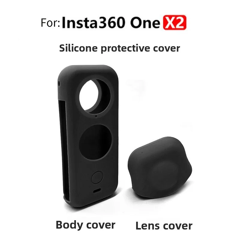 

Silicone Protective Case For Insta360 ONE X2 Waterproof Dustproof Dropproof Body Protective Case Lens Protective Case