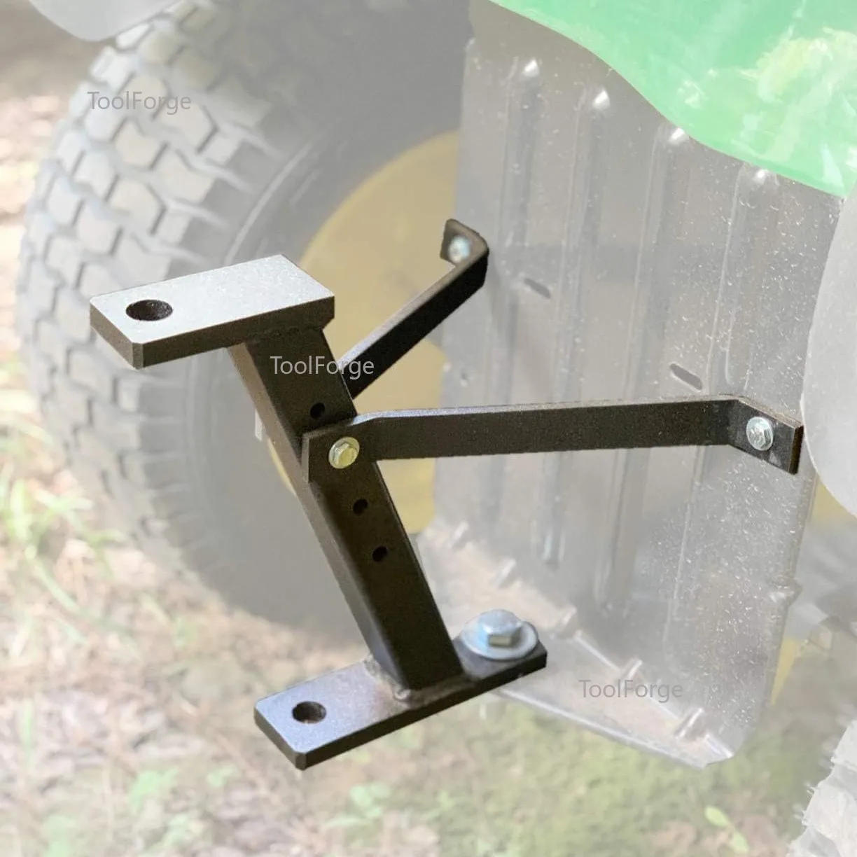 Lawn Mower Tractor Towing Hitch Garden Tools Multifunctional,Easy Hook Up Iron Black Garden Lawn Tow Mower Hitch Set
