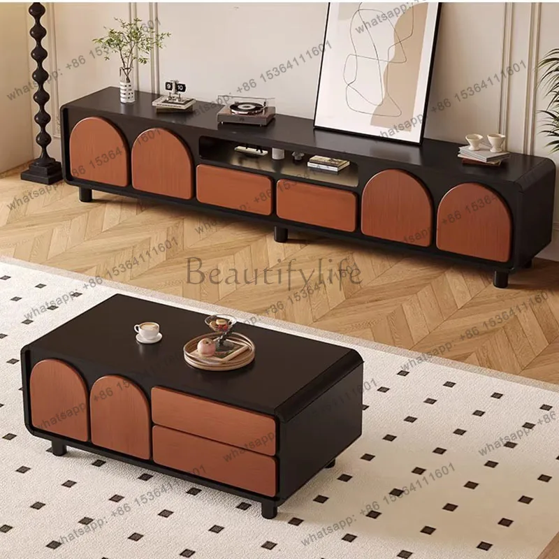 Mid Century Retro Tv Table Aesthetic Drawers Shelf Modern Living Room Tv Stands Mobile Storage Suporte Para Tv Trendy Furniture