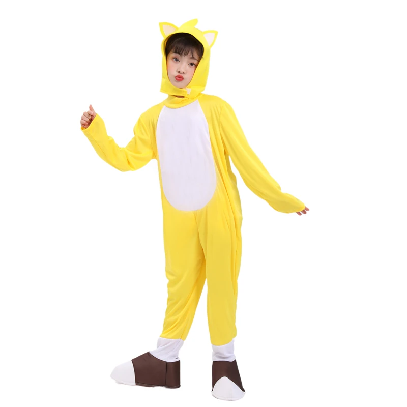 

Carnaval Party Cosplay Costume Yellow Jumpsuit for Kids Stage Performance Clothes for Halloween Party Easter Dionysia