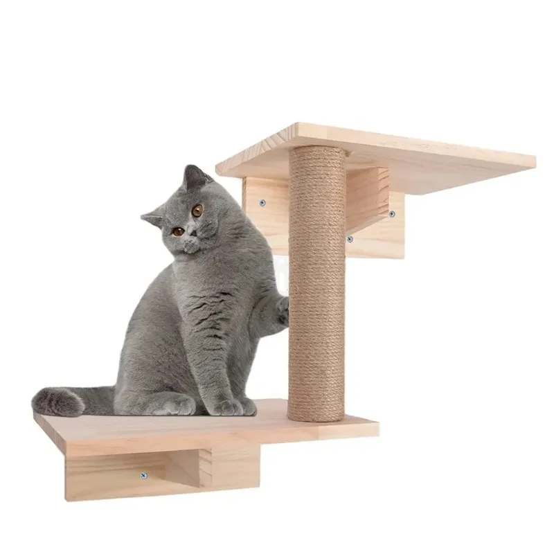 

Wall Mounted Cat Tree Furniture Scratcher Cat House Jumping Stand Steps Climbing Frame Wall Hanging Furniture Cat Tree Toy