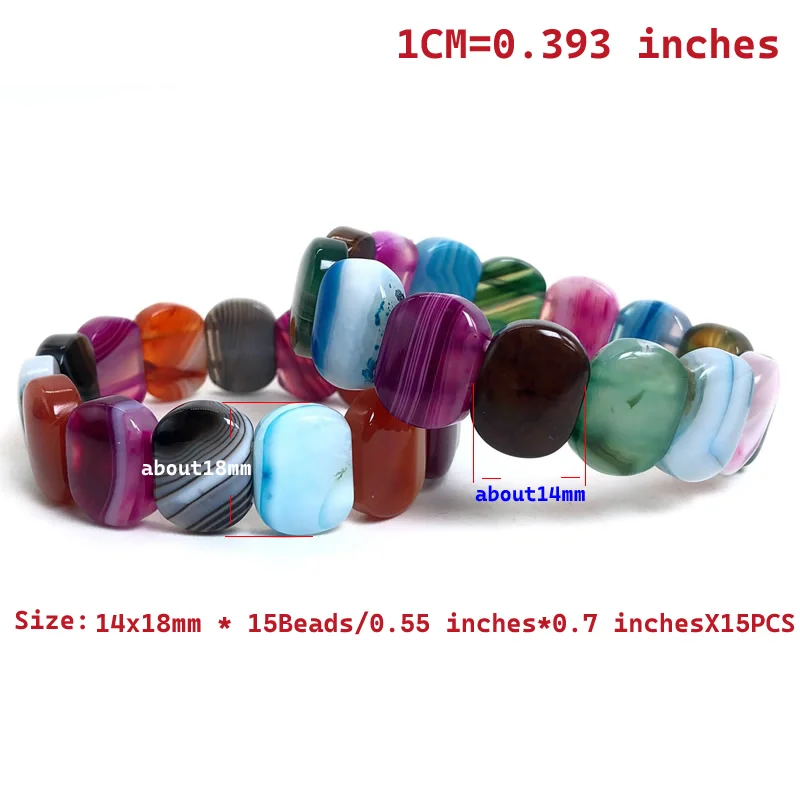 14x18mm striped agate bracelet Multicolor Botswana Onyx bts tiki jewellery women jewelry sets