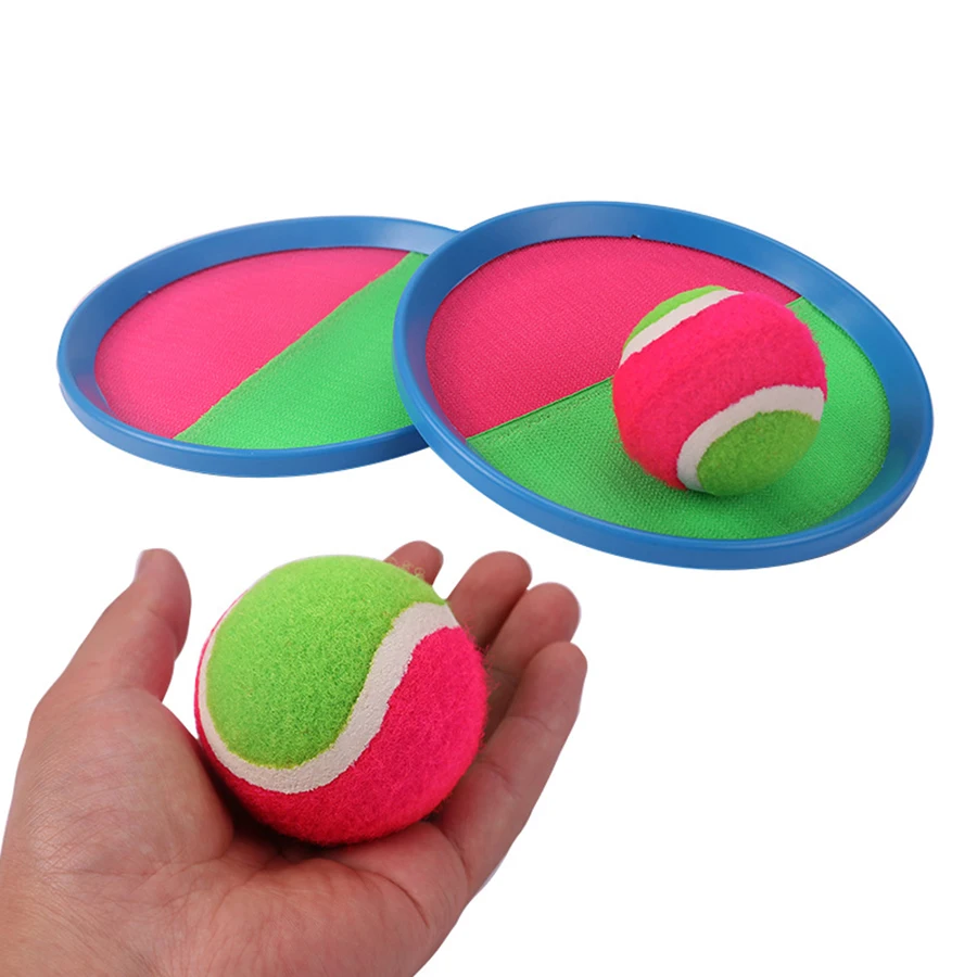 Sticky Rackets with Hard Ball Set Outdoor Toss and Catch Game for Family Backyard Camping Holiday Parties Fun Interactive JXB
