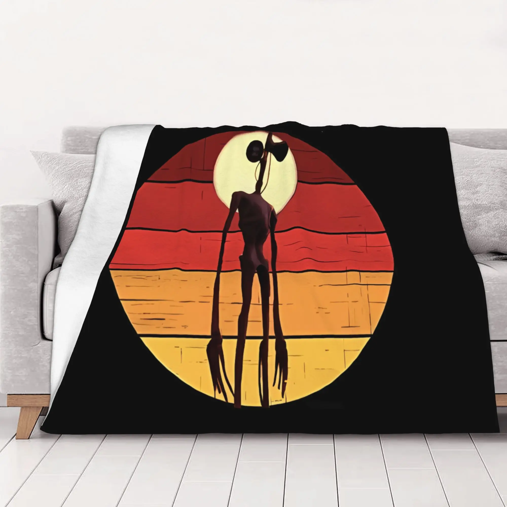 1PC home Cute Room Decor Classic Blanket Throw Blanket Siren Head Novelty Warm Blanket All Season