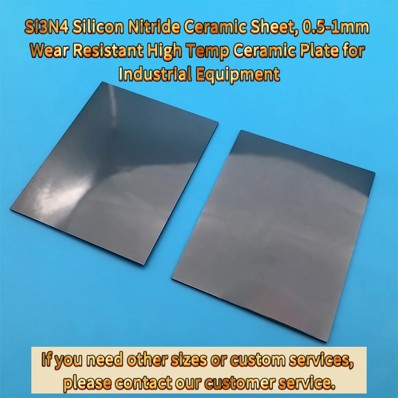 Si3N4 Silicon Nitride Ceramic Sheet, 0.5-3mm Wear Resistant High Temp Ceramic Plate Industrial Equipment