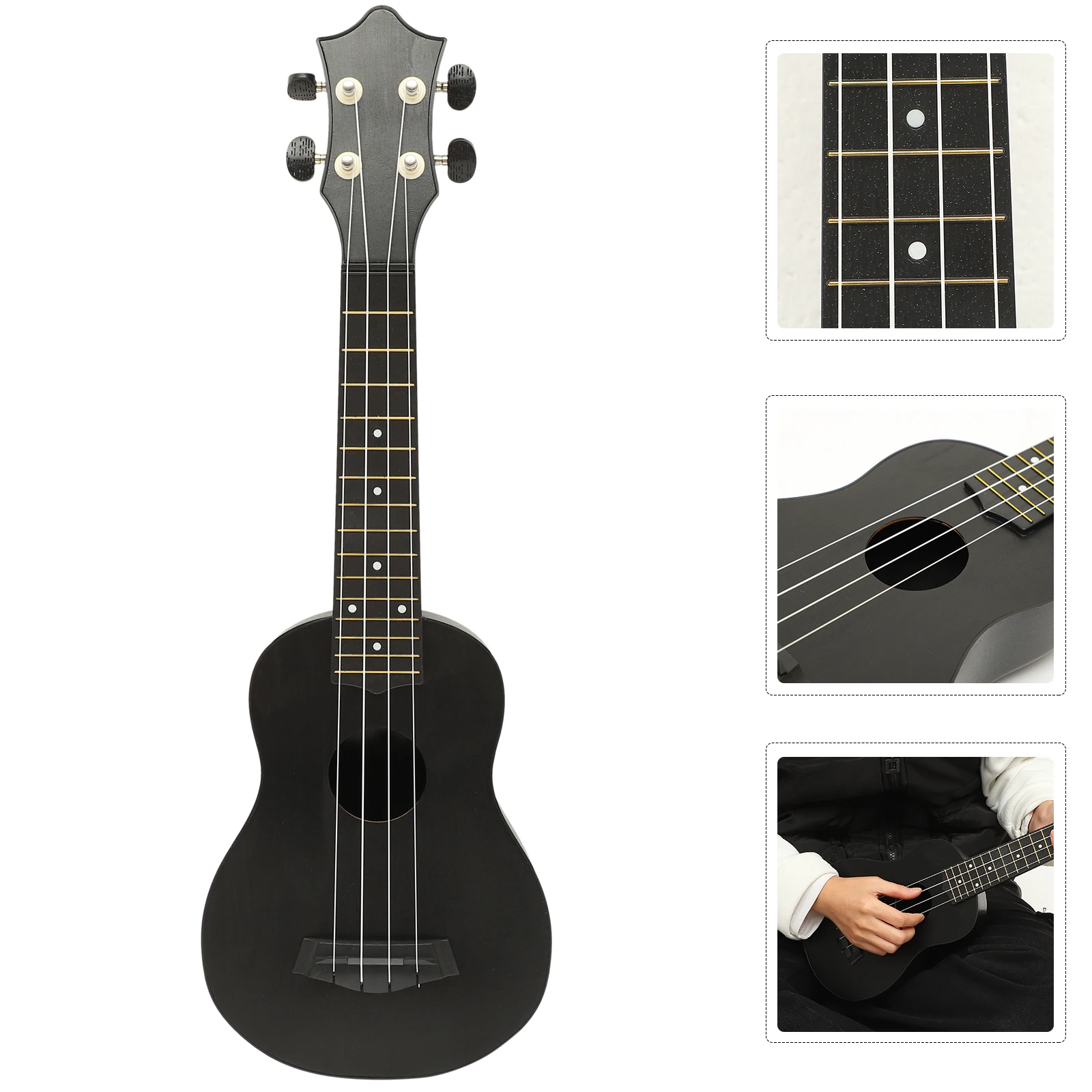 

21 Inch Ukulele for Beginners Kids Guitar Soprano Instrument Clear Sound Four Strings Premium Material Concert Ukelele Classical