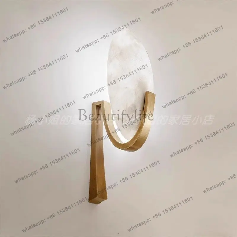 Nordic light luxury marble wall decoration, living room background wall decoration can shine