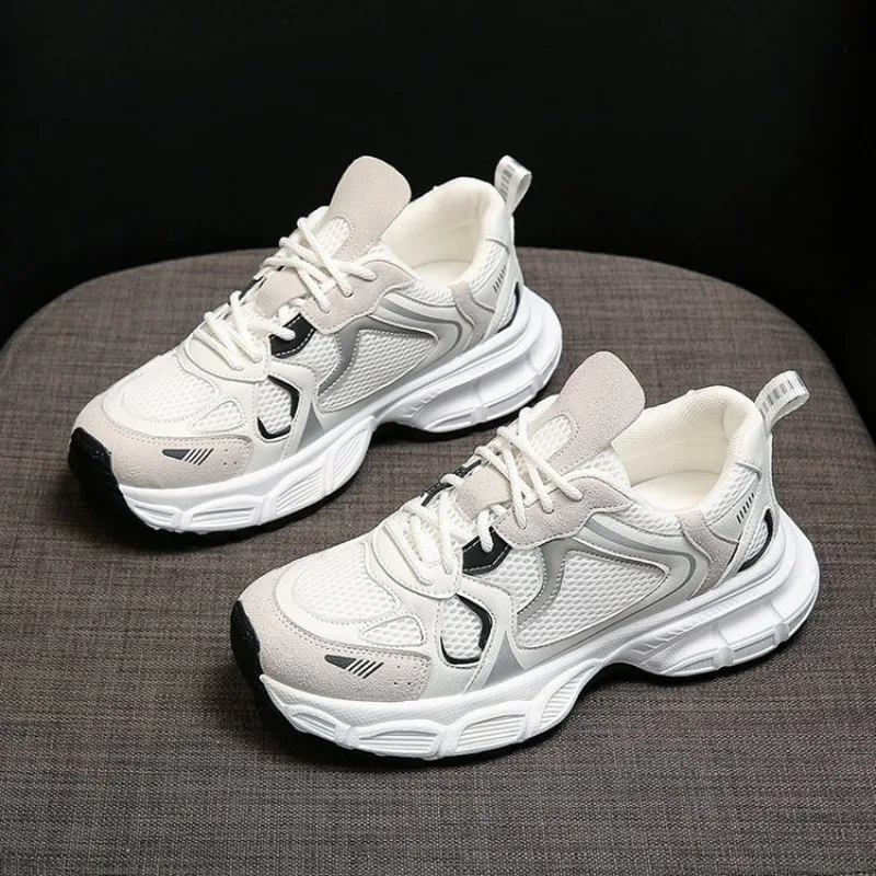 White Sneakers Woman Trends 2024 Summer New Breathable Women\'s Jogging Shoes Platform Female Designer Shoes Zapatos De Mujer