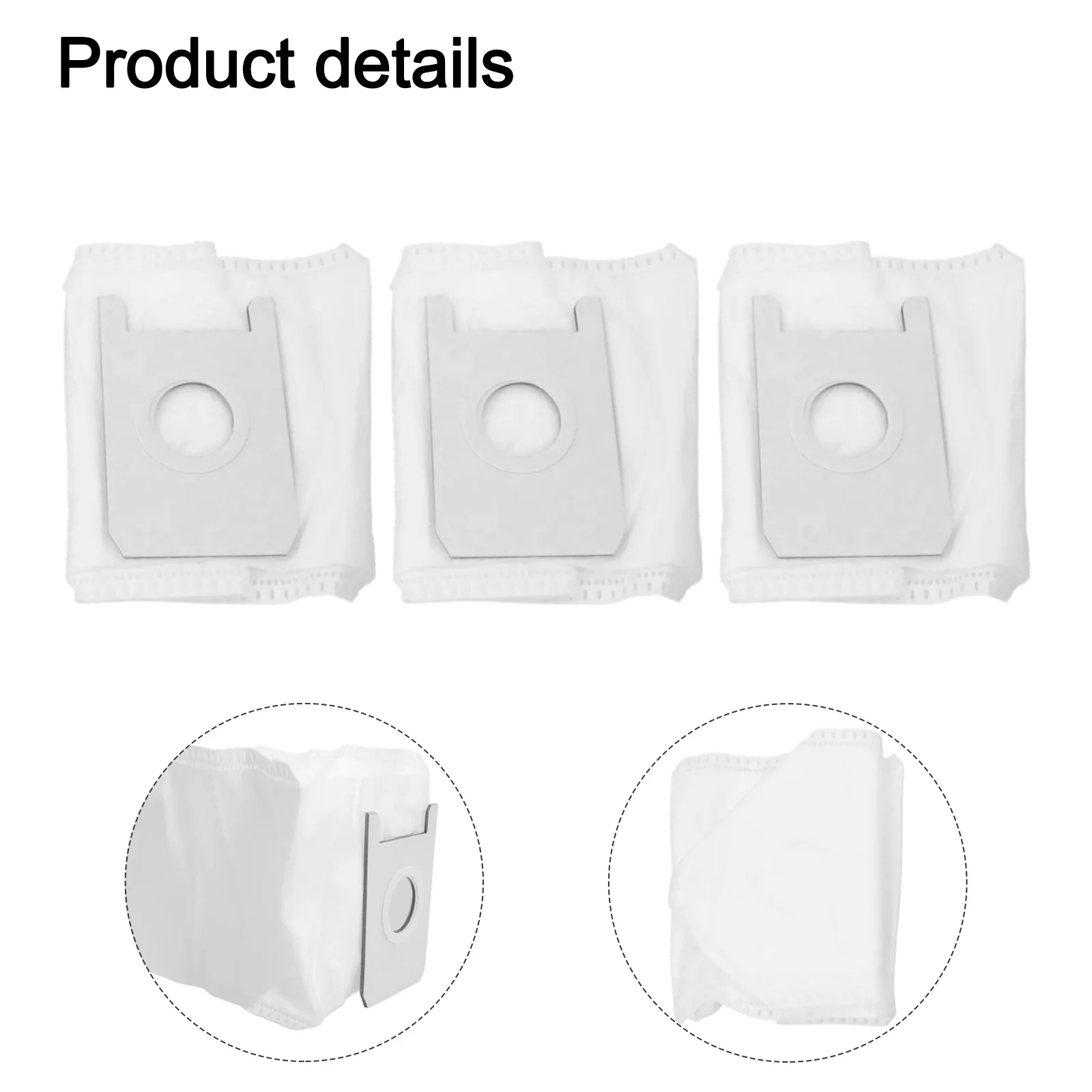 

Filter Self-Emptying Vacuum White Replacement Dust Bag Easy Installation Efficient Suction Hygienic Floor Care