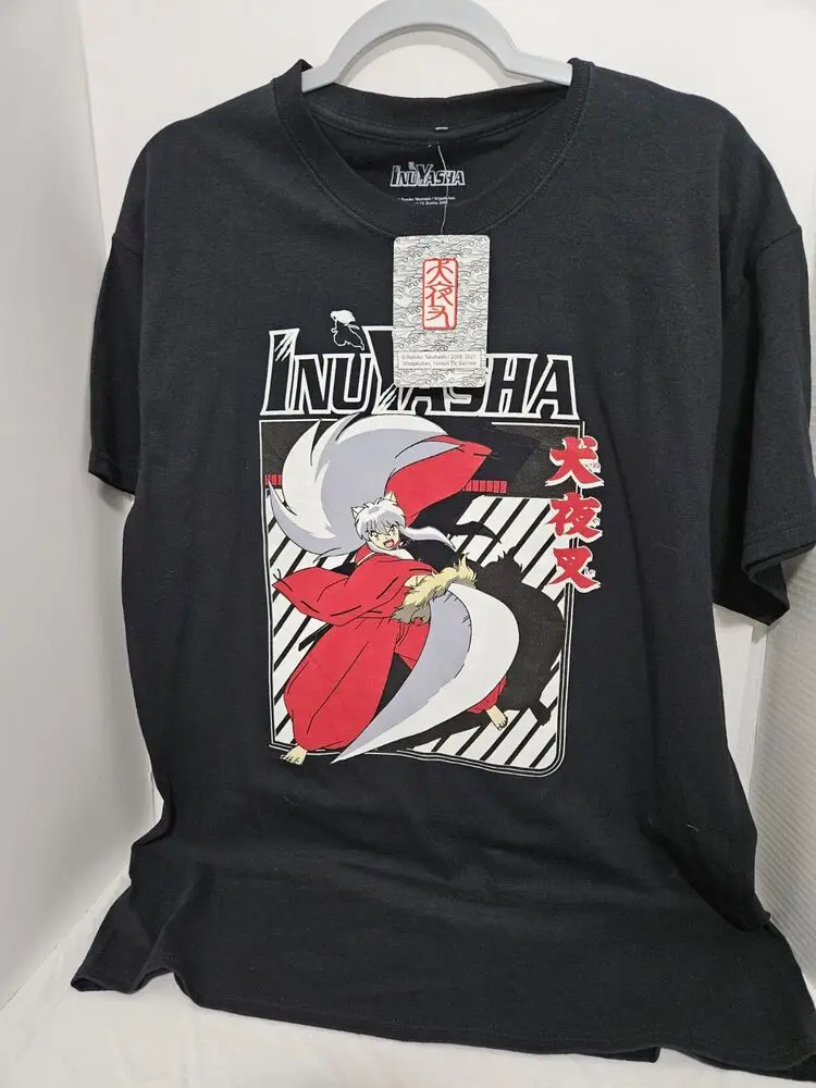 Inuyasha Anime Black T-Shirt Size L New With Tags