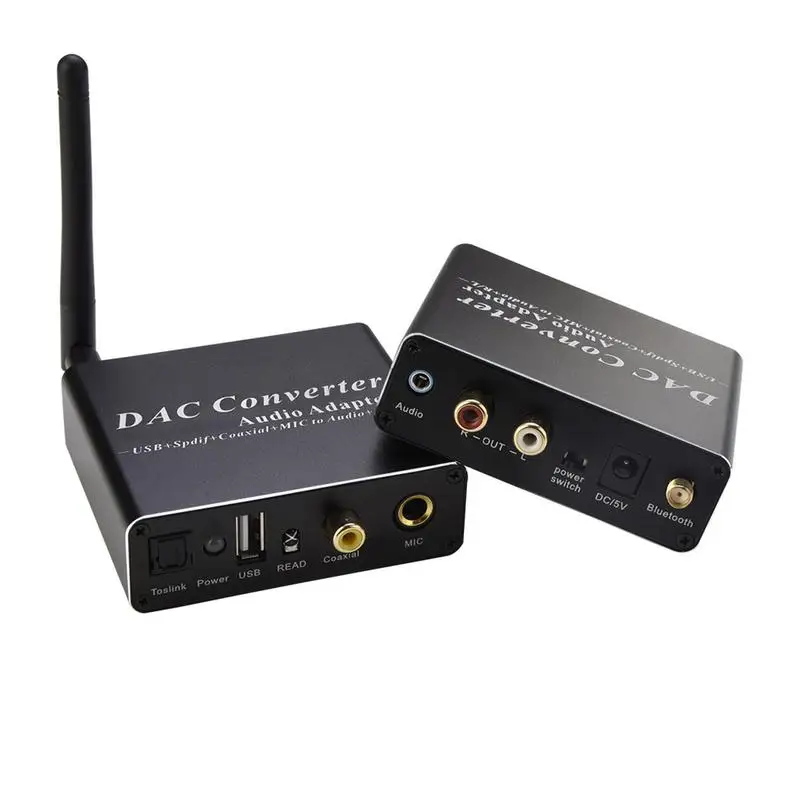 Audio Converter 192kHz Optical DAC Receiver With Antenna 3.5mm Audio Output 5.0 Receiver Amp U-disk Player DAC Converter For TV