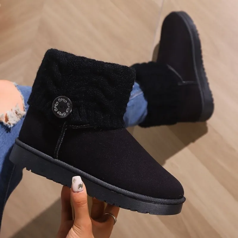 Women's Snow Boots Splicing Comfortable and Elegant  Luxury On Promotion Boot Ladies Shoes