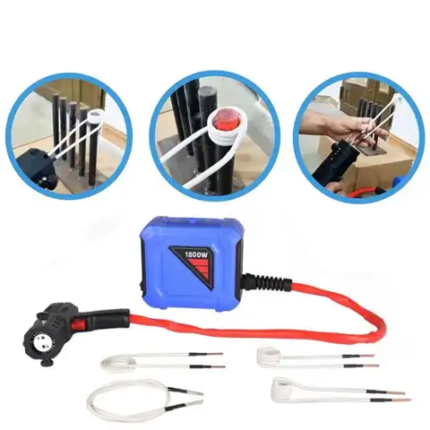 1800W magnetisk induktionsvärmare, bärbart litet flamlöst bilreparationsverktyg, gör-det-själv-krets, med 4 spolar 110V/220V 6 best sales induktionsvärmare - №3