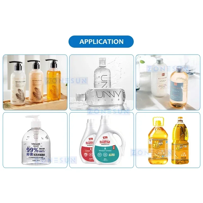 Zonesun-自動連続運動フィラー、サーボトラッキング液体充填機、高速ペースト包装装置、ZS-VTPF4