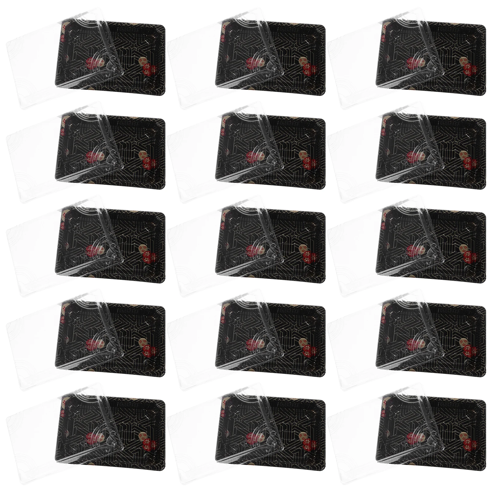

25 pcs Salmon Sushi Boxes Packaging Containers Tray Transparent Clear Lid Japanese Reusable Plastic Lightweight Portable Storage