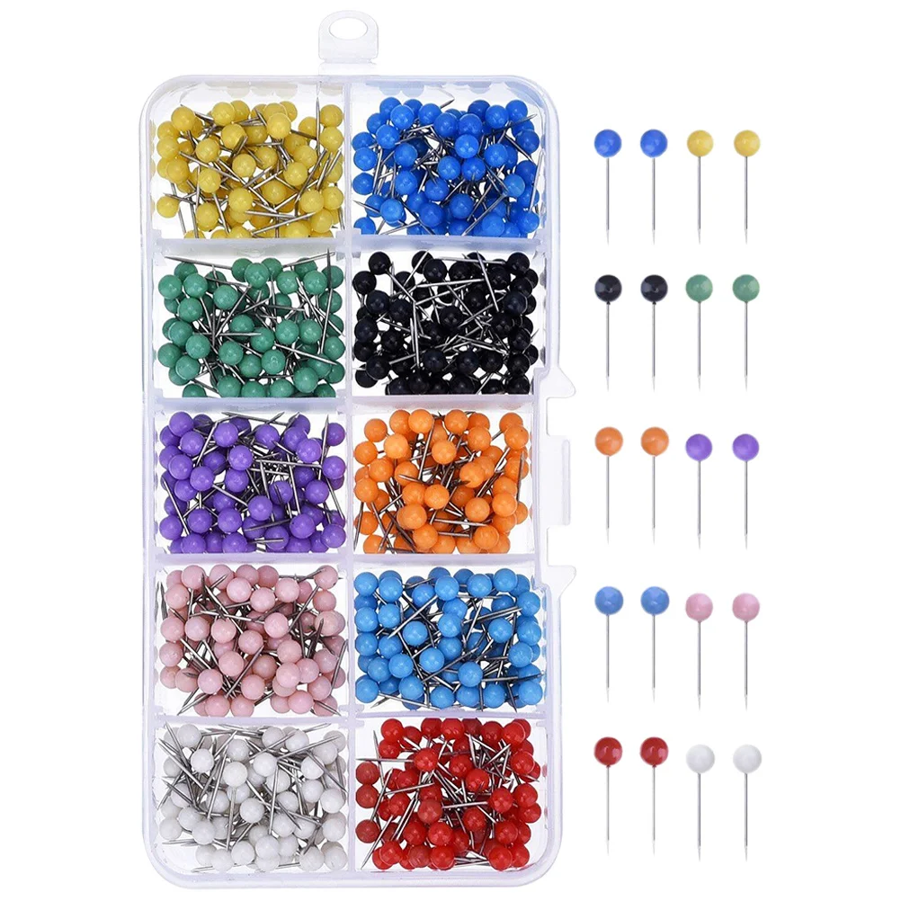 

600Pcs Colorful Push Pins Multi-Function Thumbtacks for Cork Board Accessories Home Office Supply Map Markers Bulletin Board