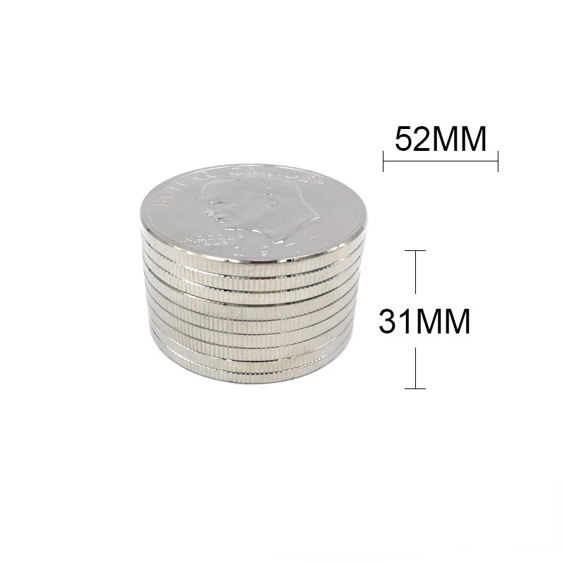 Creative Coin Tobacco Grinder Manual Herbal Herb Spice Crusher 52mm 4layer Smoke Grinder Hand Crank Muller Cigarette Accessories