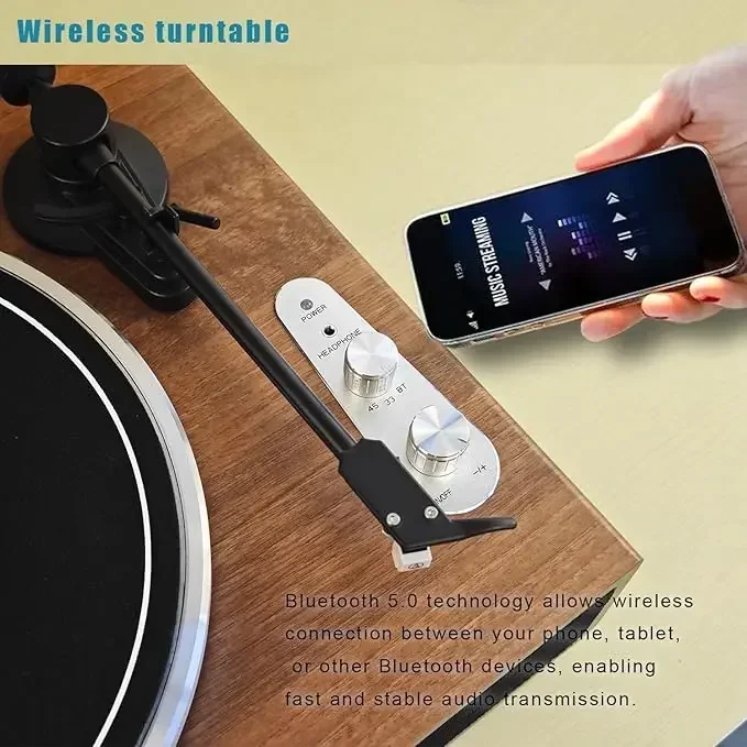 2025 Giradischi in vinile retrò vintage con sistemi stereo BT e AUX Giradischi audio domestico Altoparlanti Stile vintage retrò