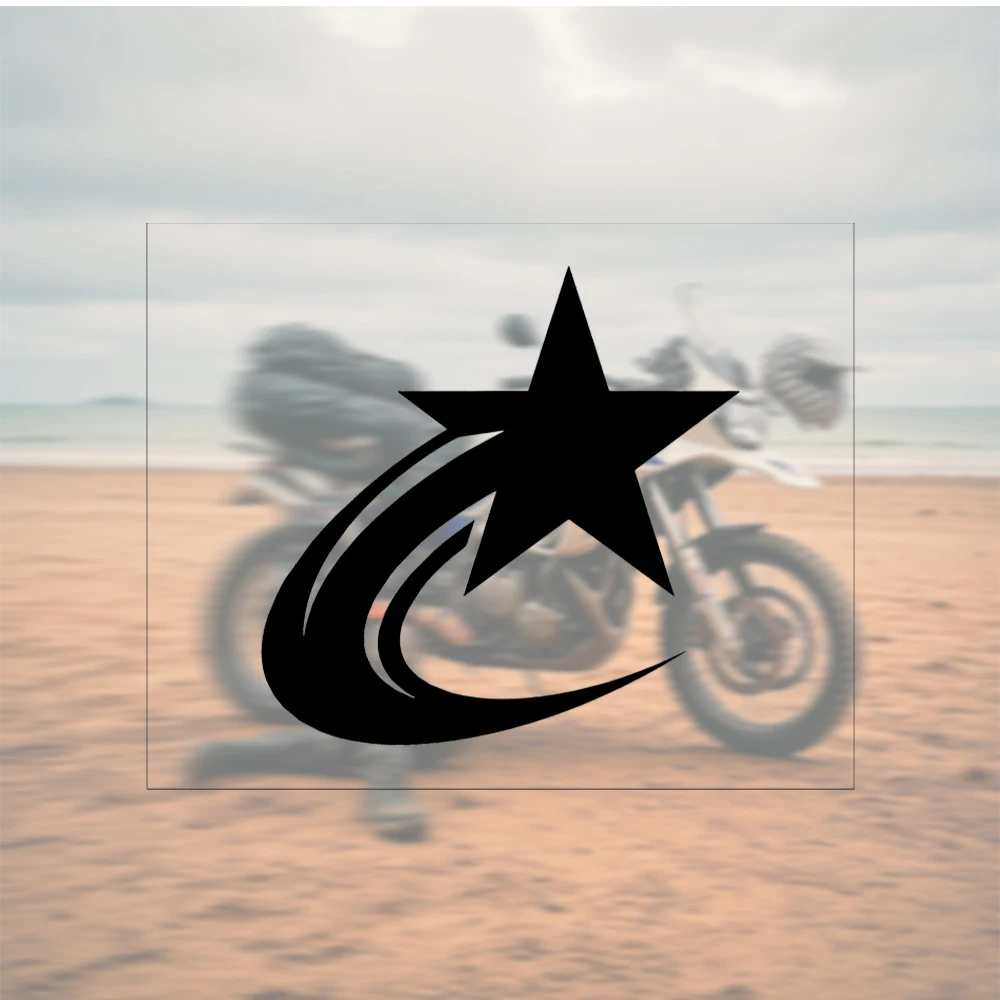Black Star Comet Tail Speed Lines Motorcycle Car Vinyl Decal Sticker Racing Graphic Auto Body Art
