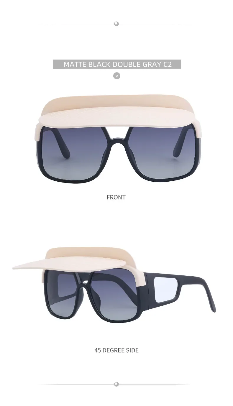 Hochklappbare polarisierte Sonnenbrille, multifunktionale Sonnenschutz-Sonnenbrille, Outdoor-Camping-/Angelbrille für Damen und Herren – Detail 16