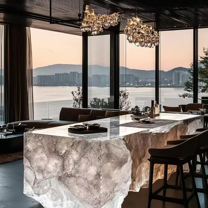 Modern Nordic Bar Stool with Backrest Minimalist Design for Restaurant Hotel Home Light Luxury Counter Chair