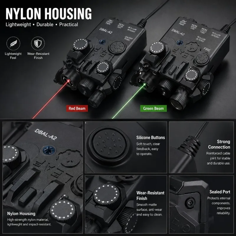 DBAL‑A2 Red Green Beam Indicator Light M600 Dual Switch Module Accessory Pack
