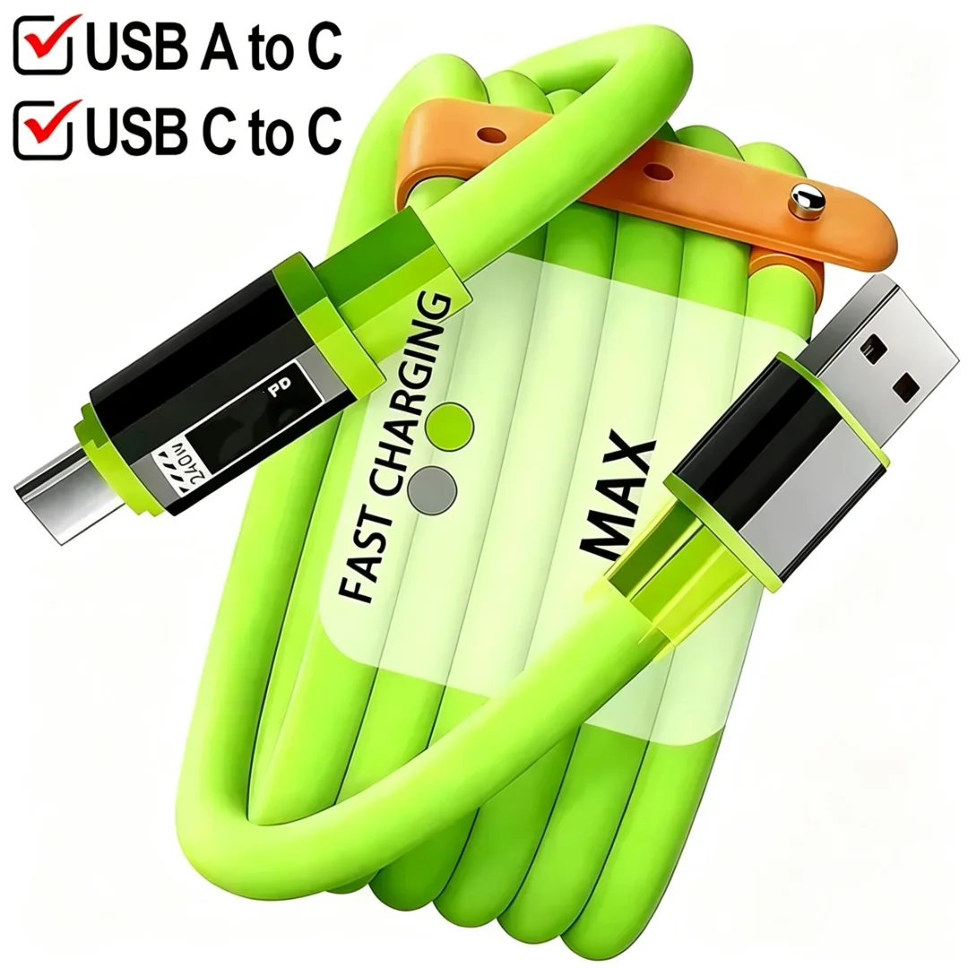 Super Fast Charging Cable Type C To Type C Universal High Power Charger USB Cord for iPhone 16 15 14 Xiaomi Huawei Samsung